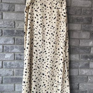 Cheetah Print Satin Maxi Dress